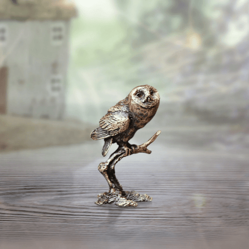 Art in Bronze Bronze Figurine Tawny Owl Butler & Peach Miniature Bronze Sculpture 2059
