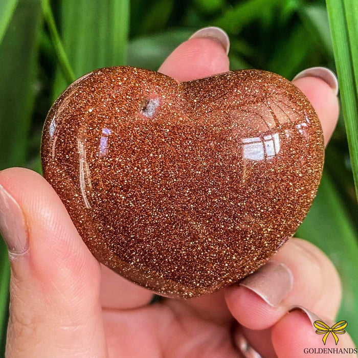 Crystal Classics Crystal Heart Goldstone Red Crystal Heart HM22