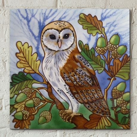 Fiesta TILES Owl in Oak Tree Tile 8"x8" 5905