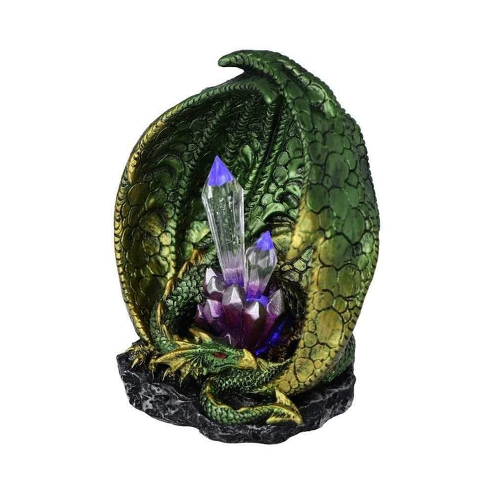 Nemesis Now Dragon Figurine Quartz Guard Green and Gold Dragon Crystal Light Up Figurine. U5291S0