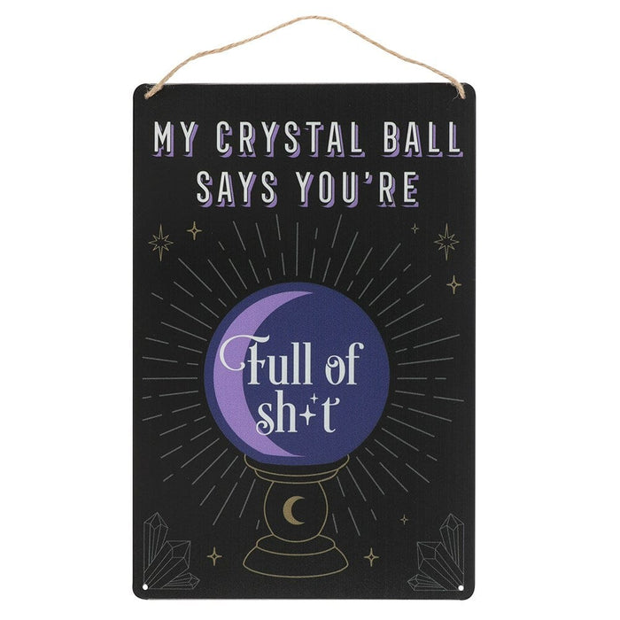 Something Different Wholesale Hanging Plaque My Crystal Ball Says... Metal Sign FT_51830