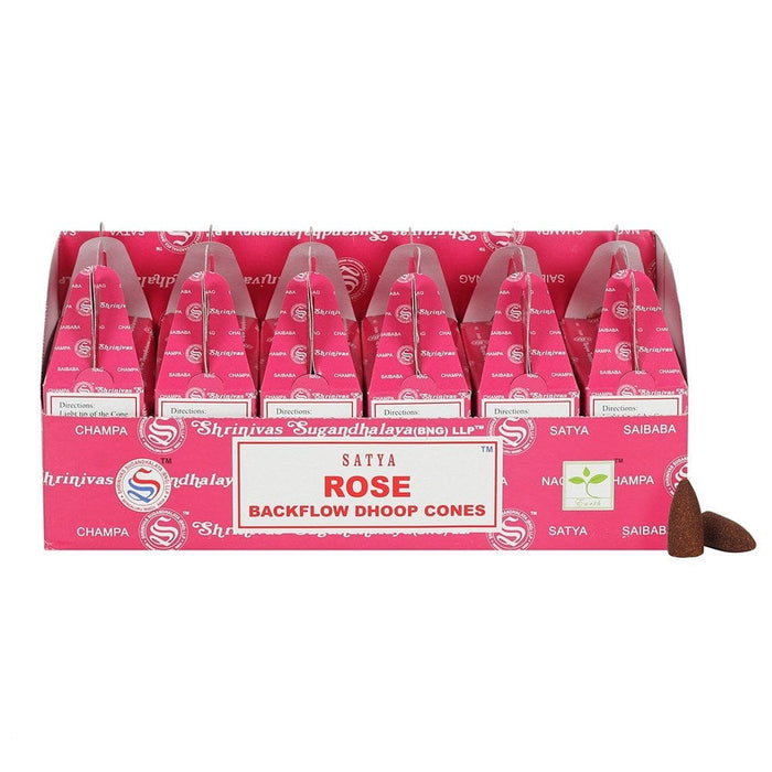 Something Different Wholesale Incense Cone Burner Rose Backflow Dhoop Cones By Satya BF_02990