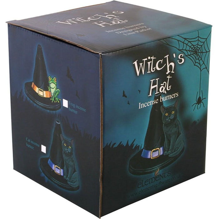 Something Different Wholesale Incense Cone Burner Witch Hat With Cat Incense Cone Holder CH_41123