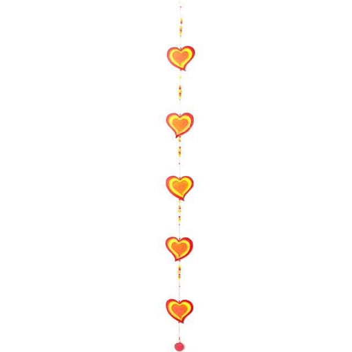 Something Different Wholesale Suncatcher RedYellow String Of Hearts SC_01315