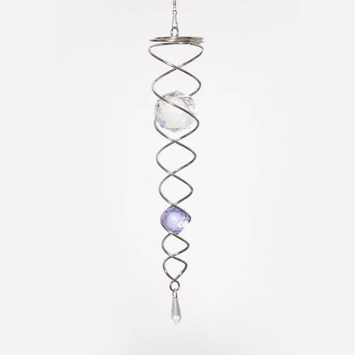 TWS TRADING (SPIN ART) LTD Hanging Crystal Crystal Tail Spiral Silver/Purple CTSP0806