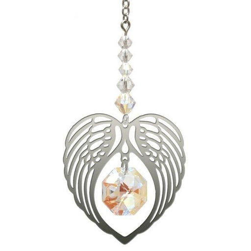 Wild Things Hanging Crystal April Angel Wing Heart Rainbow Maker Hanging Decoration with Swarovski® Crystal 5200-AB