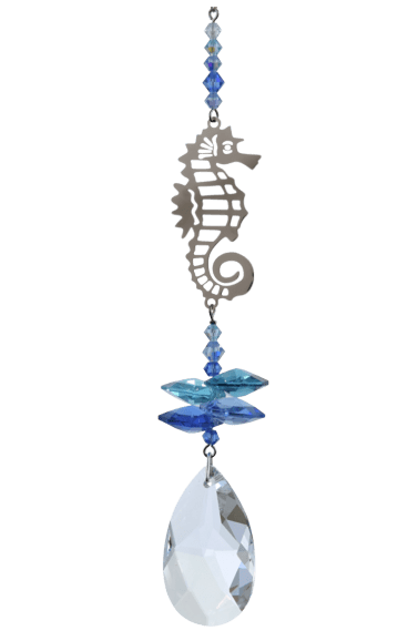 Wild Things Hanging Crystal Seahorse Royal Blue Crystal Fantasy 8061-SHS-RBL