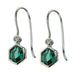 Zilver Designs Jewellery Emerald Hexagon Earrings SE4658