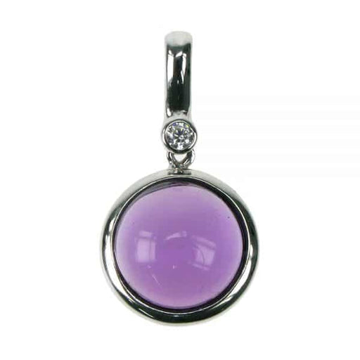 Zilver Designs Amethyst Circle Cubic Zirconia Pendant SP4471