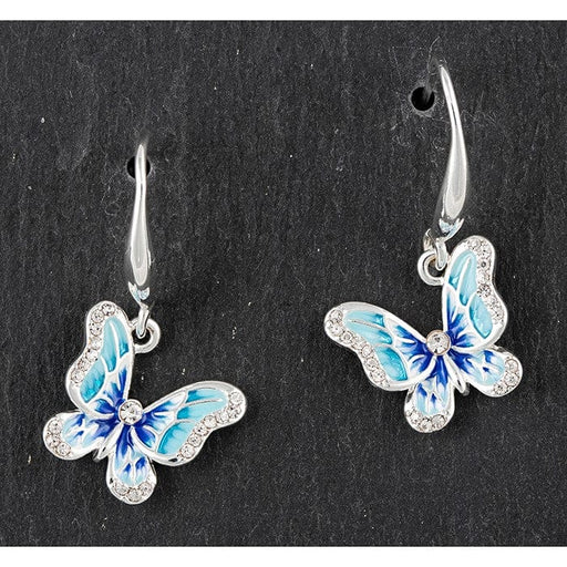 Joe Davies Elegant Butterfly Earrings Blue 204584