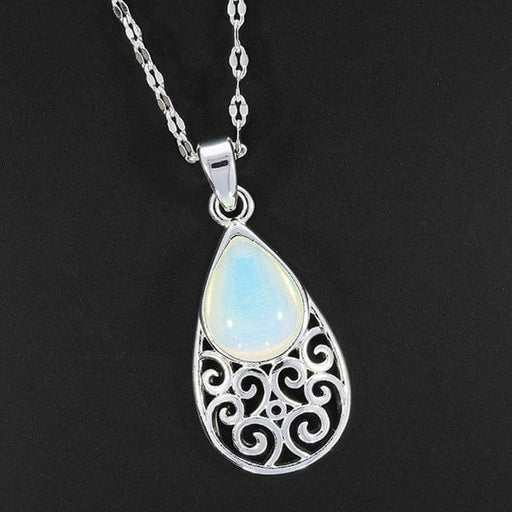 Joe Davies Moonstone Teardrop Silver Plated Necklace 334134