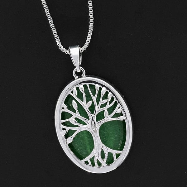 Joe Davies Moonstone Tree Life Silver Plated Necklace 334136