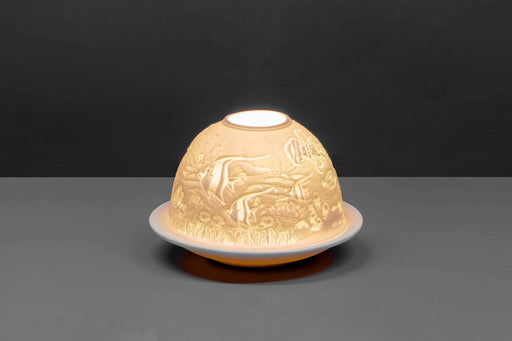 Light-Glow Aquarium Lithophane Dome Tealight Holder LD90111