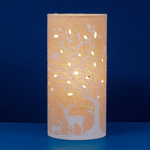 Light-Glow Deers And Birds Fabric Lamp FL004