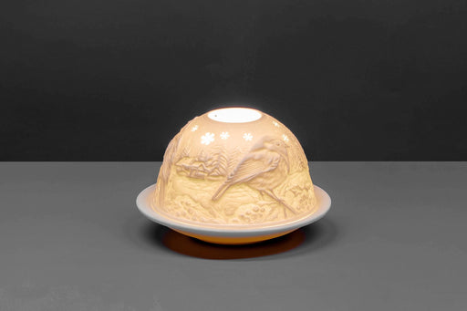 Light-Glow Robin Lithophane Dome Tealight Holder LD13010