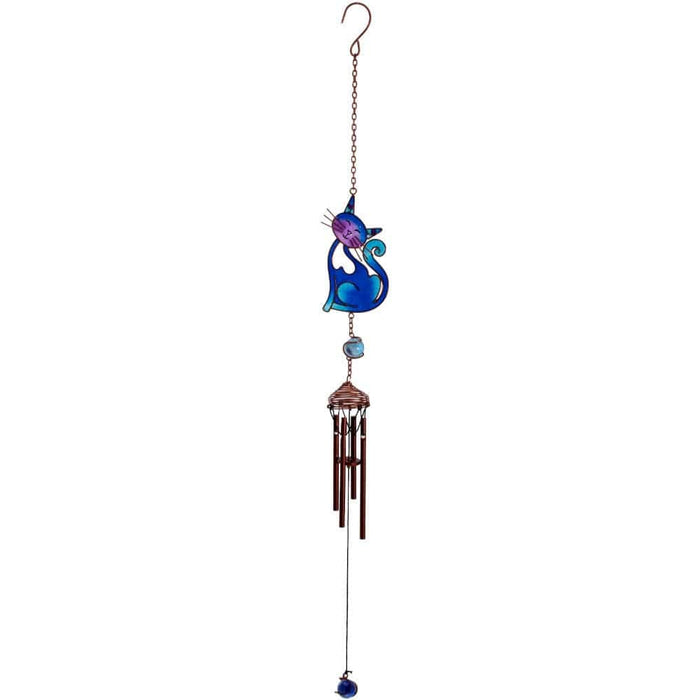 Something Different Wholesale Blue Slinky Cat Windchime WC_44016