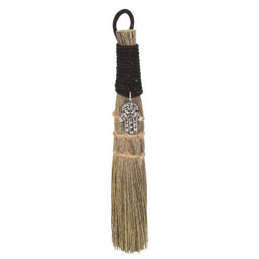 Something Different Wholesale Broom with Hamsa Hand Charm 20cm BR_44447