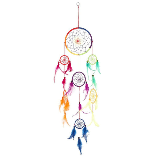 Something Different Wholesale Multi Coloured Rainbow Dreamcatcher 90cm DC_49331