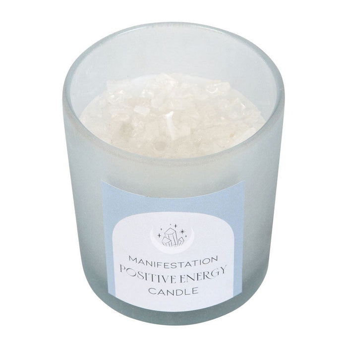 Something Different Wholesale Positive Energy White Sage Crystal Chip Candle MG_97322