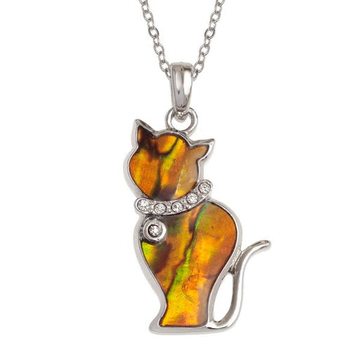 Talbot Fashions LLP Amber Paua Shell Cat Necklace TJ481