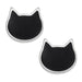 Talbot Fashions LLP Black Epoxy Cat Face Stud Earrings TJ906