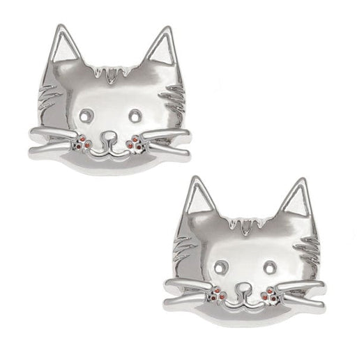 Talbot Fashions LLP Metal Cat Face Stud Earings TJ863