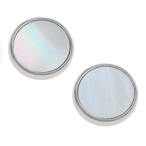 Talbot Fashions LLP Mother Of Pearl Shell Round Stud Earrings TJ600