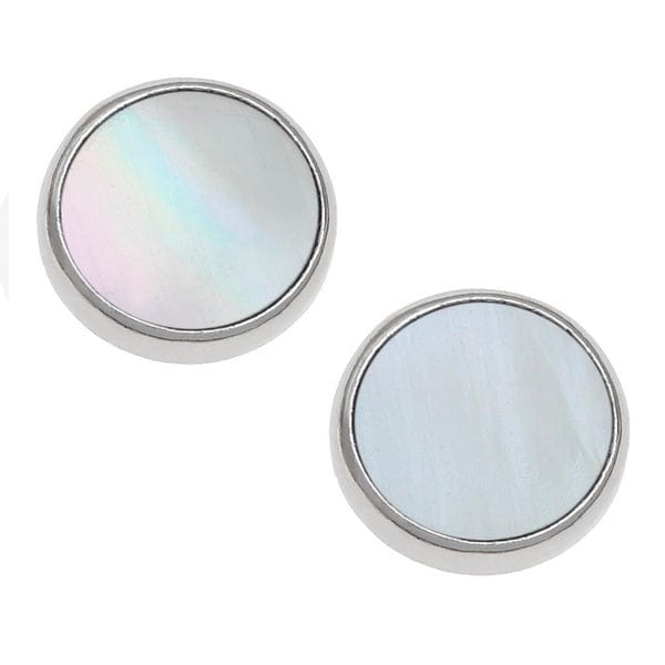 Talbot Fashions LLP Mother Of Pearl Shell Round Stud Earrings TJ600