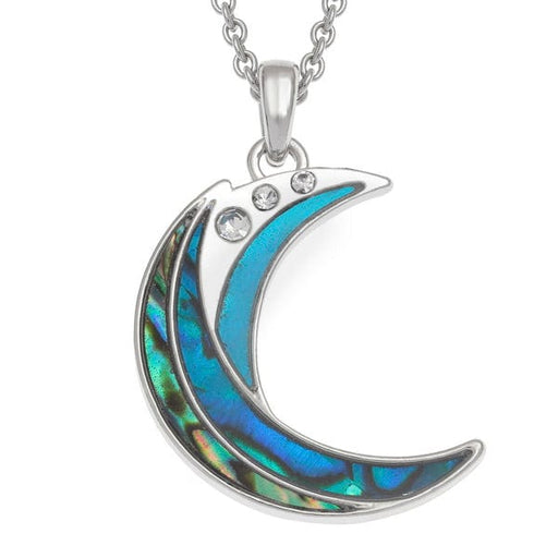 Talbot Fashions LLP Paua Shell Crescent Moon Necklace TJ882