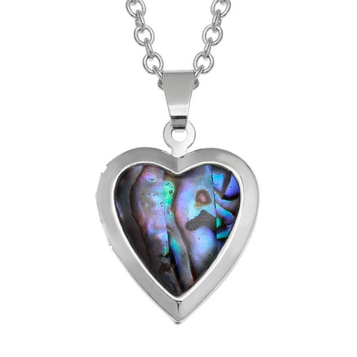 Talbot Fashions LLP Paua Shell Heart Locket Necklace TJ692