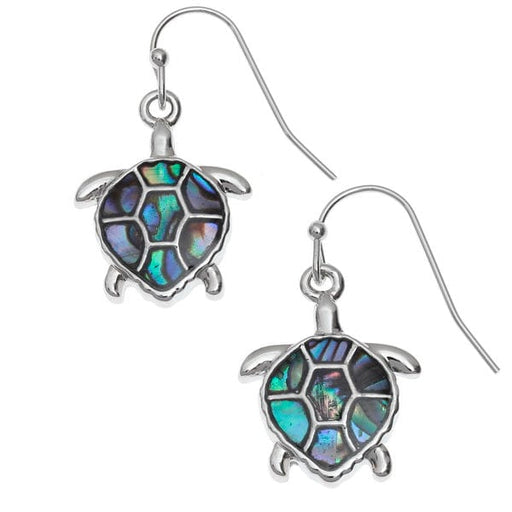 Talbot Fashions LLP Paua Shell Sea Turtle Hook Earrings TJ636