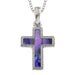 Talbot Fashions LLP Purple Paua Shell Cross Necklace TJ172