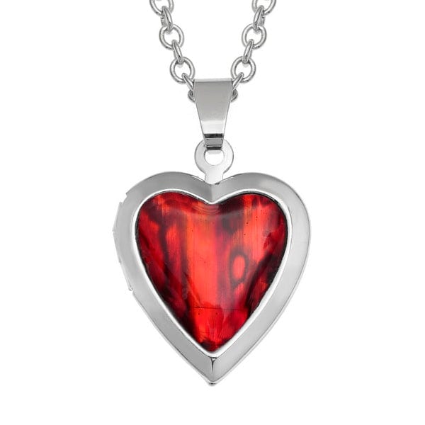 Talbot Fashions LLP Red Paua Heart Locket Necklace TJ688