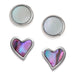 Talbot Fashions LLP Two pairs of round and heart design Paua And Mother Of Pearl Stud Earrings TJ595