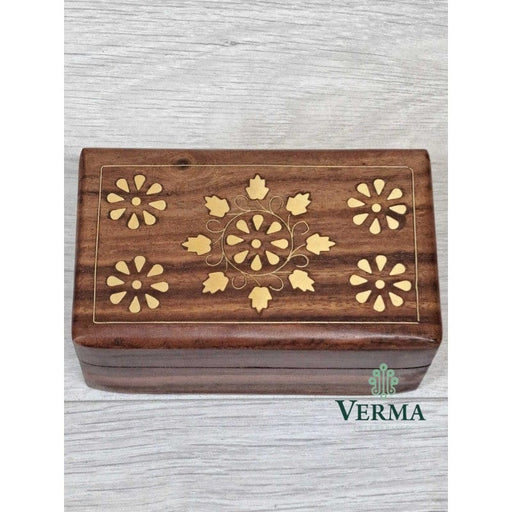 Verma Enterprises Brass Inlaid Box 8688-CC
