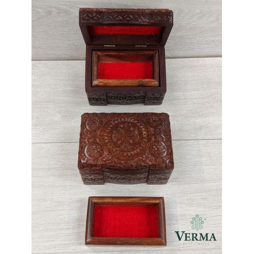 Verma Enterprises Carved Jewellery Box 1421-CC
