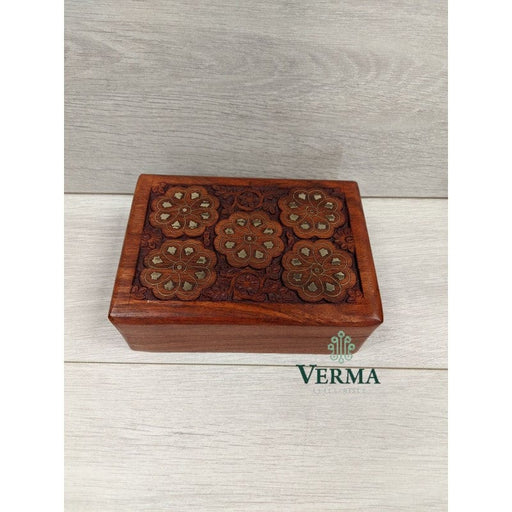 Verma Enterprises Flowers Wooden Inlaid Box 5342-CL