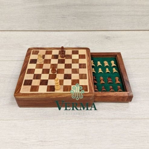 Verma Enterprises Magnetic Chess Set With Draw 7" 152
