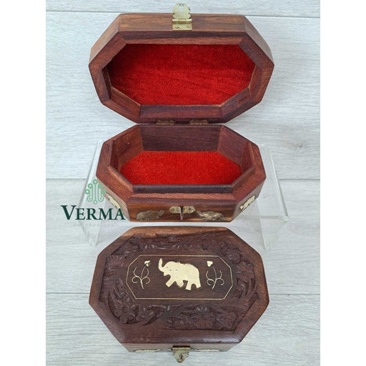 Verma Enterprises Octagonal Elephant Box 45-VE