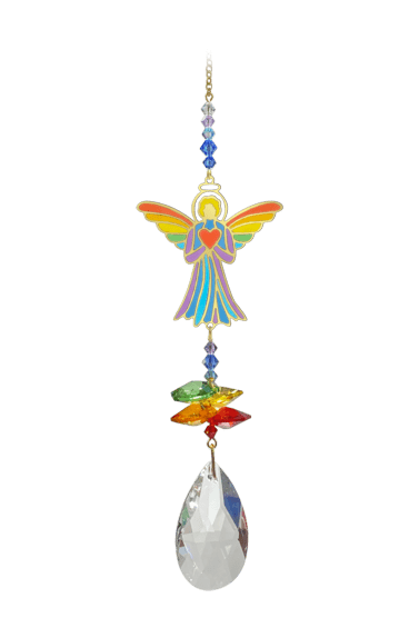 Wild Things Angel With Heart Rainbow Window Jewels 8100-ANH-RAI