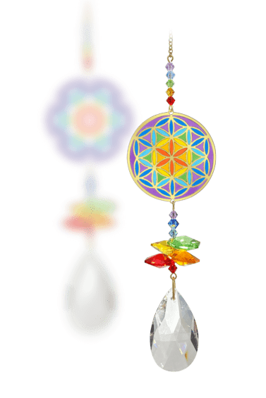 Wild Things Flower Of Life Rainbow Window Jewels 8100-FOL-RAI