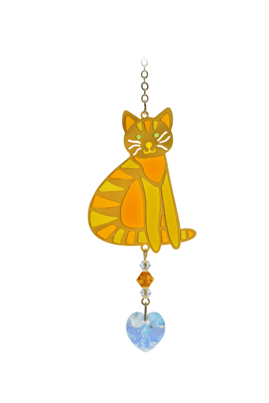 Wild Things Sitting Cat Marmalade Crystal 9170-SCA-MLD-H