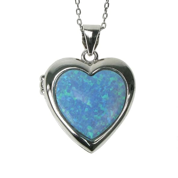 Zilver Designs Sky Opal Locket Necklace SN4714