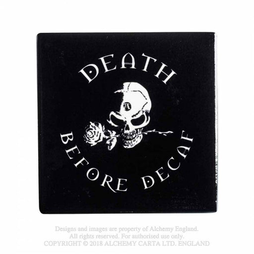 Alchemy Coasters Death Before Decaf Individual Coaster By Alchemy CC7