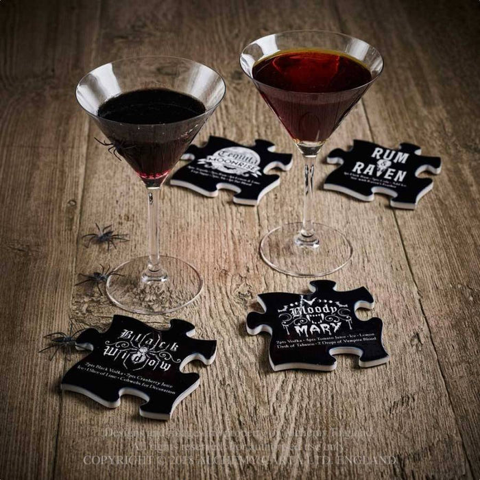 Alchemy Coasters Gothic Cocktail Set of 4 Jigsaw Coasters By Alchemy CJ1