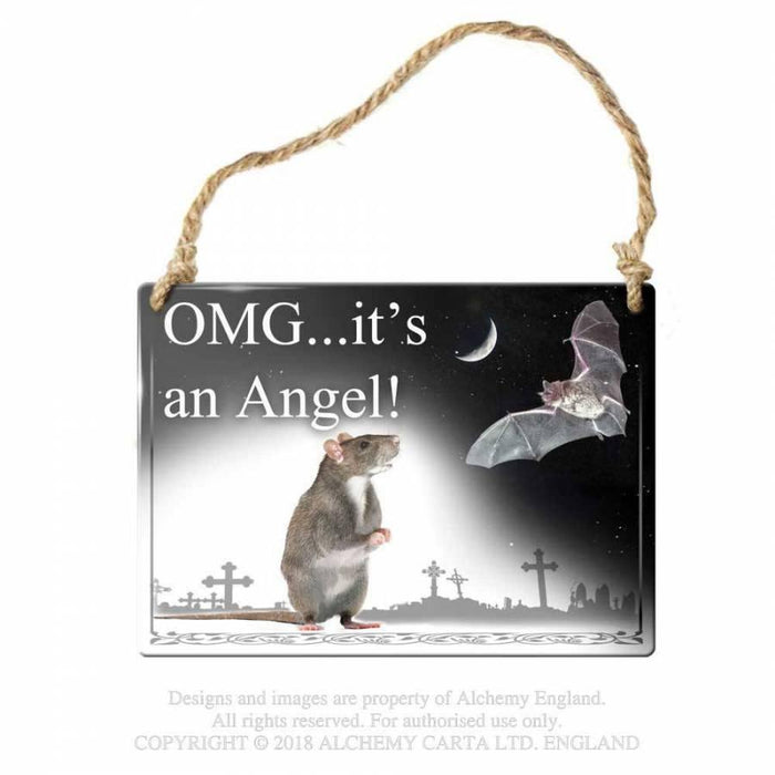 Alchemy Hanging Sign OMG...It's An Angel! Hanging Sign By Alchemy ALHS8