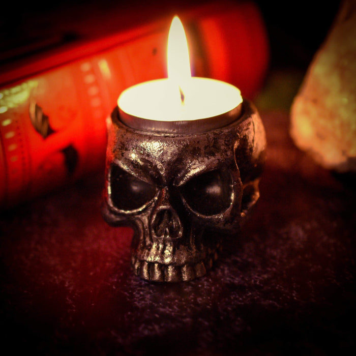 Alchemy Tealight holder Skull Tea Light Holder By Alchemy V74