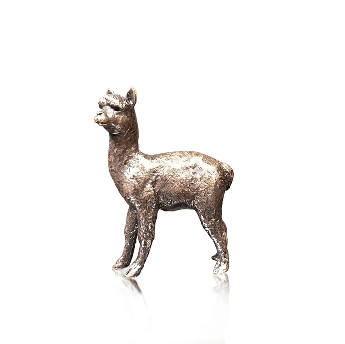 Art in Bronze Bronze Figurine Alpaca Butler & Peach Miniature Bronze Sculpture 2093