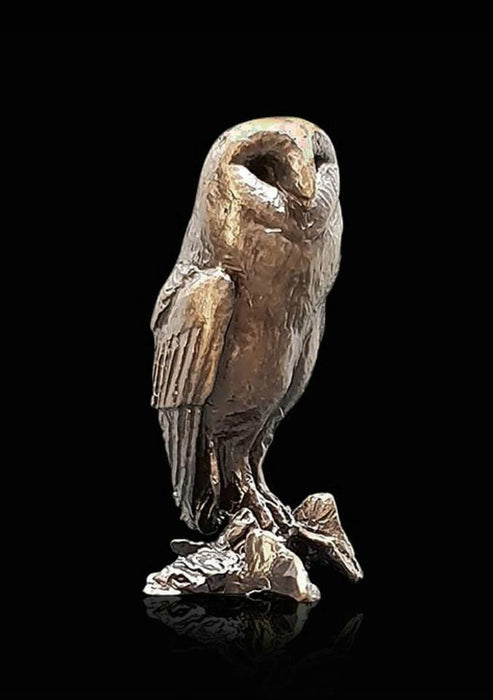 Art in Bronze Bronze Figurine Barn Owl Butler & Peach Miniature Bronze Sculpture 2083