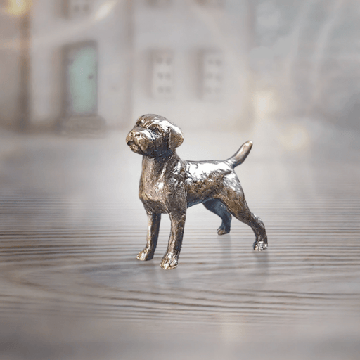 Art in Bronze Bronze Figurine Border Terrier Butler & Peach Miniature Bronze Sculpture 2072